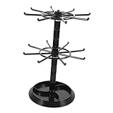 Présentoir à porte-clés - présentoir à porte-clés à double couche offre suffisamment d'espace pour , organiser de petits accessoires, un support de rangement rotatif pour porte-clés