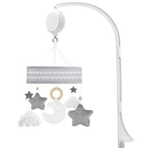 Lovvie & Joy Baby Crib Mobile,Mobile for Crib with 35 Lullabies and Stuffed Hanging Toys for Newborns Boys and Girls,Goodnight Moon Nursery Decor