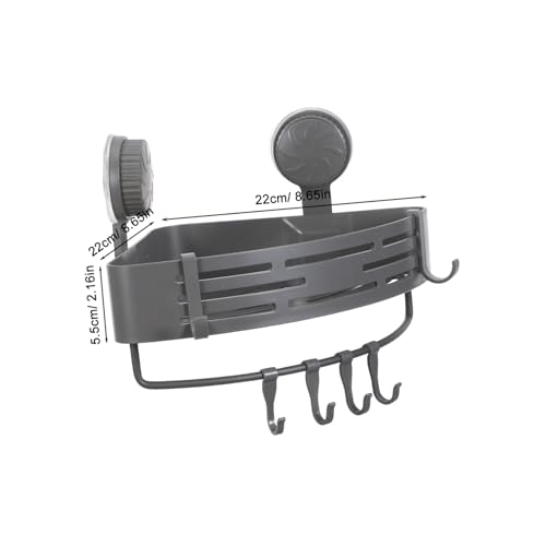 Cesta triangular doble capa para ducha ULTECHNOVO que ordena tu baño gris 3