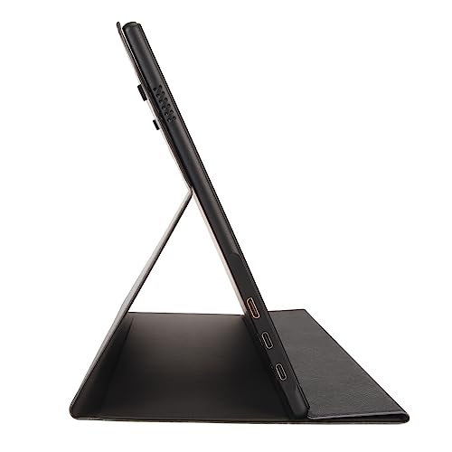 Tragbarer Monitor, 15,6 Zoll FHD 1080P IPS-Bildschirm, 178° Voller Betrachtungswinkel, Augenpflege, mit PU-Lederhülle, HDMI, Typ-C-Anschlüssen, für Telefon, PC, für PS4, für Xbox (EU-Stecker) – Bild 8