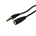 Conwork 2-Pack 3.5mm Male to Female Audio Extension Cable Stereo Headphone Cord with Volume Control 3Feet(Black)