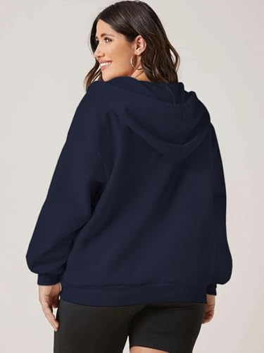 Image of FUNKY MONKEY Plus Size Loose FIT Womens Zip UP Hoodie Sizes Till 5XL