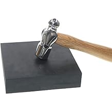 Jewelry Making Kits - Rubber Bench Block 4x4in with Jewelry Hammer,Metal Stamping kit,Jewelry Tools for Jewelry Repairs, Jewelers Rubber Stamping Block