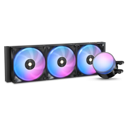 Ocypus Delta L36 ARGB CPUクーラー 簡易水冷 360mm、レイヤーARGBライティングエフェクト、TDP 300W、低ノイズポンプ、高性能4ピンPWM ファン、最大2000 RPM、AMD AM4/AM5、Intel LGA 115X/1200/1700/1851対応(ブラック)