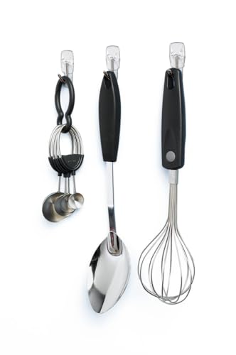 Command Clear Wire Hanger Hook, Value Pack of 9 Hooks and 12 Adhesive Strips, Transparent - Damage Free Hanging - Holds up to 225 gm