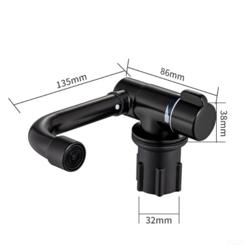 Grifo plegable para caravana rotación 360 y aireador de cobre oculto 6