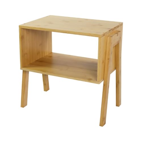 KKTONER Modern Bamboo Nightstands End Tables Bedroom with Storage...