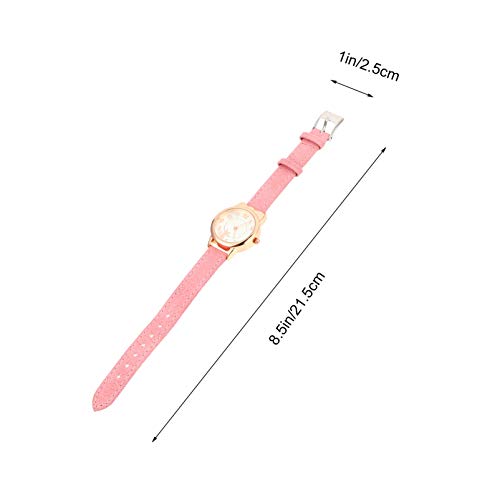 VILLCASE Gato Crianças Assista Desenhos Animados Crianças Relógio de Pulso de Couro Falso de Metal À