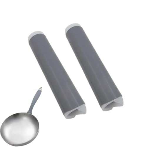 Homelytic Silicone Heat Resistant Pan Handle Covers,Non-Slip Pot Handle Insulation Cover,Sleeves for Cast Iron Skillets and Metal Cookware, Kitchen Cooking Accessories, Heat Protection,Grey