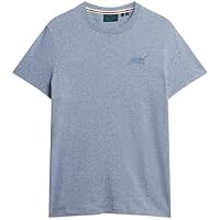 Superdry Herren Essential Logo Emb tee T-Shirt, Blau, L