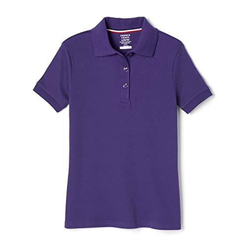 Image of French Toast Girls' Short Sleeve Picot Collar Polo School Uniform Shirt (Standard and Plus)
