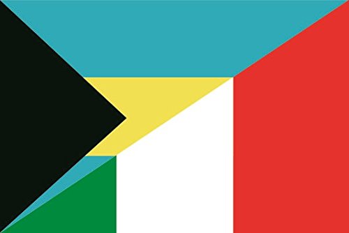 Drapeau Bahamas-Italie 150 x 250 cm U24 grand pavillon extérieur résistant