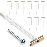 Drywall Anchors With Included Bolts for 1/4-20, Heavy Duty Hollow Wall Anchors, Toggle Bolts, Holds up to 270lbs Each in 1/2-in Drywall for Hanging TVs, Cabinets, etc. 8 Packs
