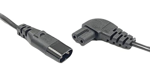 Auline Cavo di alimentazione C7 con angolo di 90 gradi, per convertire il cavo esistente da C8 a C7, 0,5 m