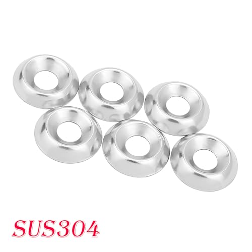 Qrity 40 Stück Cup Unterlegscheiben, M8x20mmx5mm Edelstahl Beilagscheiben, Zierscheiben Unterlegscheiben für Senkkopfschrauben Senkschrauben