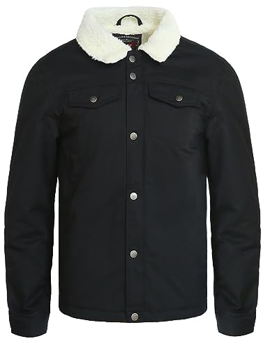 Men's Winter Jacket - Sherpa & Quilted Lining Options, Warm Military Trucker Coat