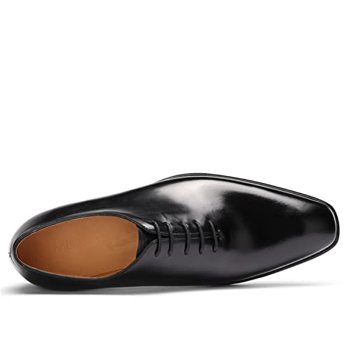 Mens Dress Shoes Leather Plain Toe Whole-Cut Oxford Shoes for Men3