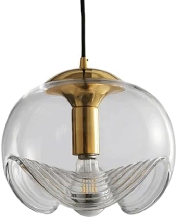 Lustre suspension en verre E27 avec abat-jour rétro américain