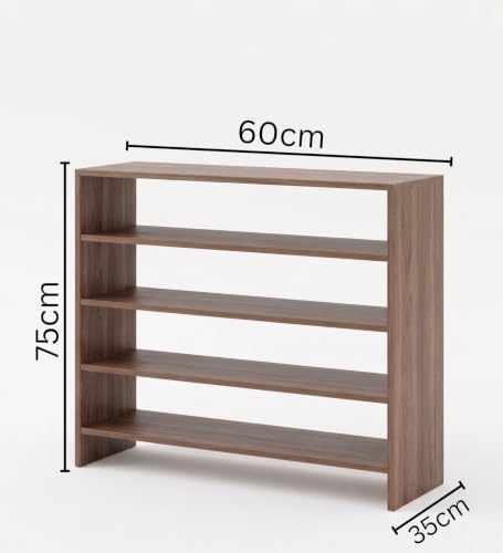 Image of Spyder Craft Engineering Wood Open Shelf Shoe Organizer Shoe Cabinet for Home, Shoe Rack with Multiple Shelves, Space Saving Shoe Rack for Entryway, Living Room & Bedroom, Colambian, DIY Assembly