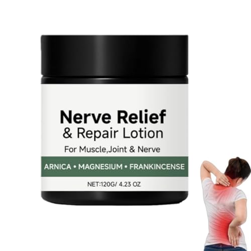 Alcura Neuropathy Pain Relief & Repair Lotion, Nerve Cream with Arnica, Magnesium, Non-Greasy, Absorbs Fast for Joint, Knee, Legs, Lumbar, Neck, Hand and Foot (1)