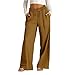 Miyaomn Womens Spring Fashion 2026 Wide Leg Pants for Women Flowy Drawstring Elastic Waist High Waisted Lounge Palazzo Trousers Dressy Casual Linen Boho Summer Beach Vacation Travel Clothes Coffee
