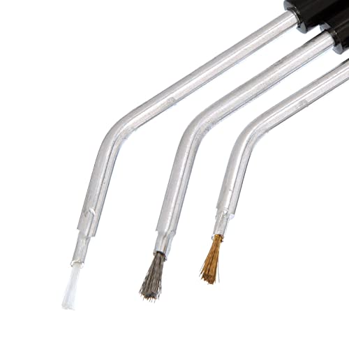 Birchwood Casey Angled Cleaning Brushes | Durable Versatile Gun Maintenance Cleaning Scrubbing Nylon, Bronze & Stainless Small Brush Set - Pack Of 3 #TOP1