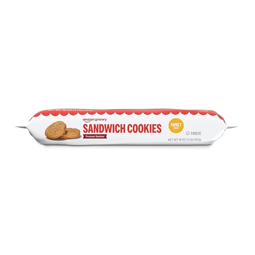 Image of Amazon Grocery, Peanut Butter Sandwich Cookies, 1 Lb