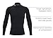 Under Armour Men's HeatGear Armour Mock Long Sleeve T-Shirt, Black (001)/White, Medium