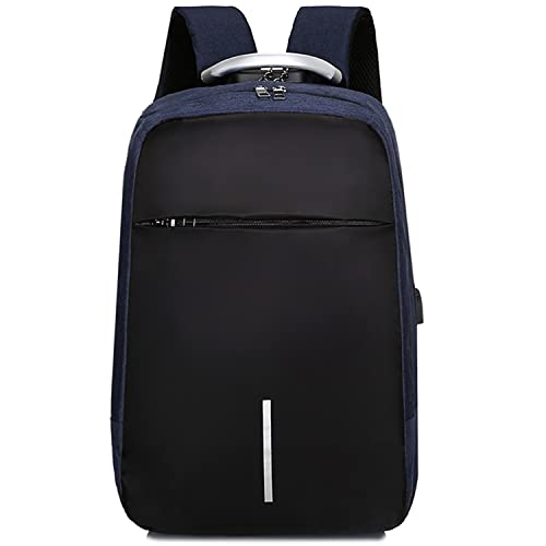 Mixroom Mochila porta PC antirrobo para ordenador portátil portátil trabajo bolsa Notebook hasta 15" con conexión USB y orificio auricular Z4, turquesa, 40 x 28 x 14 cm - imagen 2