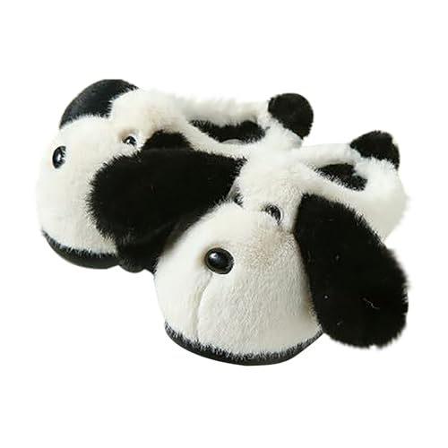 Toddler Slippers Cute Puppy Plush Slippers Boys Girls Winter Warm Shoes Soft-Soled Plush-Lined Slip-on House Shoes