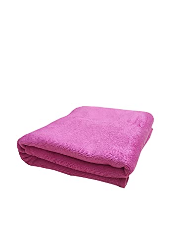 Image of Golden Lion Microfiber Quick Dry Terry Bath Towels (Pink, 132 cm x 68 cm)