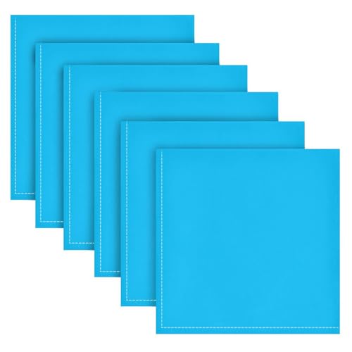 Servilletas cuadradas de poliéster azul 20x20 pulg x6 miniatura 1