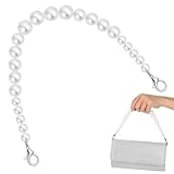Pearl Purse Chain 12.6 Inch Pearl Bead Purse Handle Strap Chain Straps Replacement Short Handle Bags Decorations Handbag Chains Accessories for DIY Shoulder Hand Bag Wrist Bag Extended Crossbody Bags