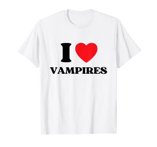 Funny I Love Vampiros I Red Heart Vampiros Halloween Camiseta
