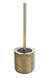 Diseño noble: El óptimo portaescobillas para el WC en color dorado con moderna superficie estructurada pone acentos extravagantes en su cuarto de baño y en el aseo para huéspedes