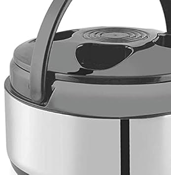 Nutts Stainless Steel Casserole with Plastic Cover and Handle (1200 ml, Steel)