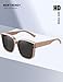 MEETSUN Oversized Fit Over Glasses Sunglasses for Women Trendy Large Square Polarized Sun Glasses for Driving Brown