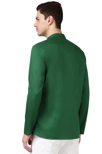 Image of Peter England Men Cotton Regular Fit Everyday Festive Solid Short Kurta