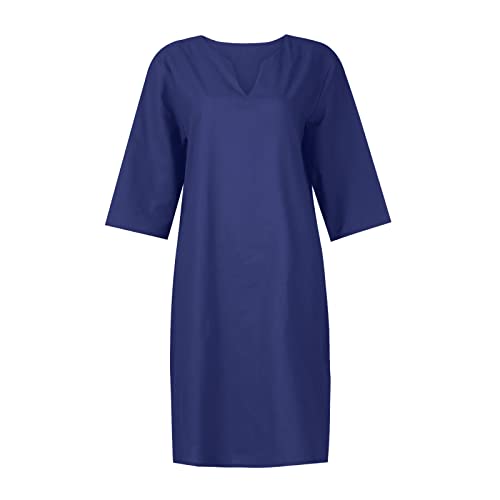 OIOLOYJM Plus Size Summer Dresses for Women 2025 Plus Size Dresses for Curvy Women 3/4 Sleeve Casual Boho Kaftan Dresses