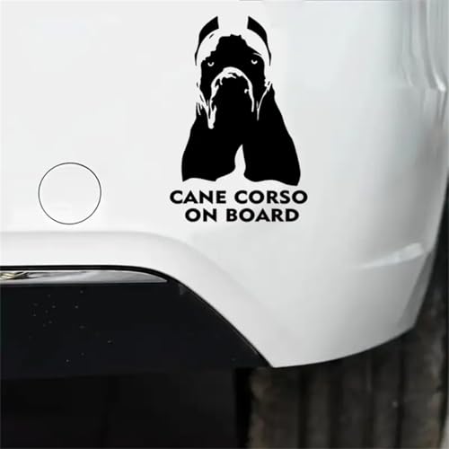 Image of 2PCS Cane Corso Dog On Board Car Stickers, 4.53 inchx6.69 inch Funny Waterproof Vinyl Decal, Exterior Decorative Accessories, Used for Car, Motorcycle, Laptop, Van |#AZ271