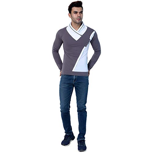 Image of Black Collection Men's Plain Slim Fit Full Sleeve T-Shirt