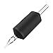 ITATOO 3RL Tattoo Tubes Disposable Tattoo Tubes with Soft Black Silicone Grips Round Tattoo Tubes with Clear Long Tips or 1RL 3RL 3RS Tattoo Needles, Box of 25 (1 Inch, 3RL)