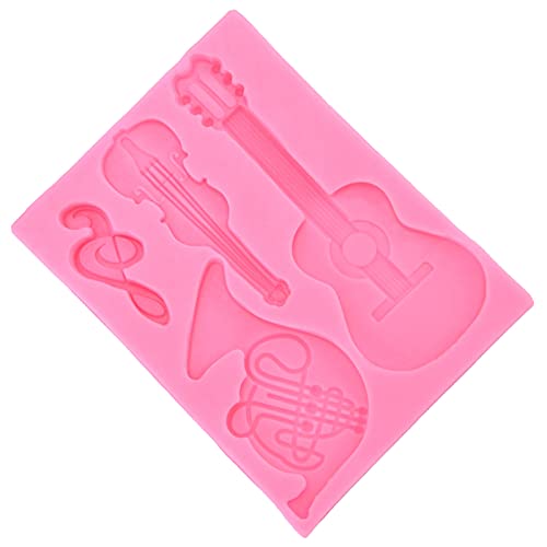 Molde para pasteles en forma de guitarra de silicona