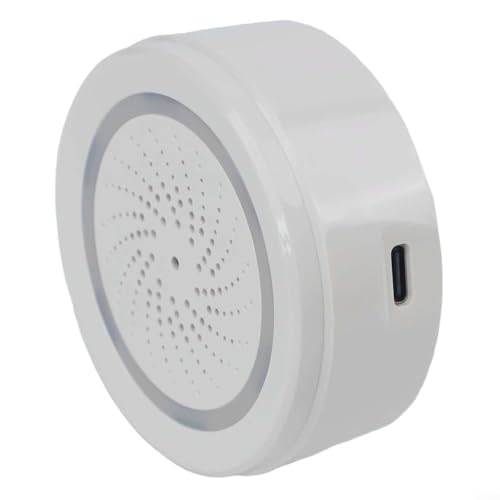 Sirène intelligente 100 dB sonore et lumière sans fil pour Tuya Smart Devices Intégration avec application de contrôle Aucun hub requis Système de sécurité domestique