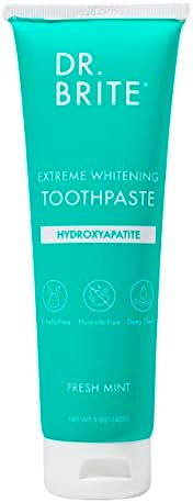 Dr. Brite Mint Natural Whitening Toothpaste with Activated Coconut Charcoal and VIT C, Mint, 5 Ounce (TRTAZ11A)