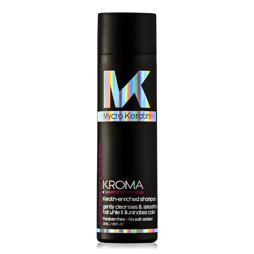 Mycro Keratin KROMA Shampoo for Treated Hair - 8.5 Fl Oz - Strengthening & Moisturizing Color Care for Healthy High-Shine - Anti-Frizz Color Protect for Colored Hair
