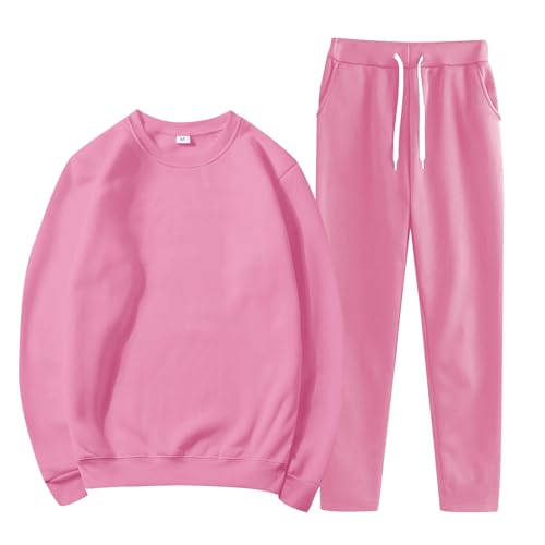Survêtement 2 pièces rose en coton doux pour femme élégante en taille S