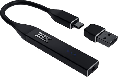 THX Onyx �|�[�^�u�� �w�b�h�z���A���v USB 3.5mm THX AAA���� �n�C���]�Ή� MQA�����_���[�Ή� ESS�А� ES9281PRO DAC���� USB Type-C to Type-A �ϊ��A�_�v�^�t�� Android iOS Wi