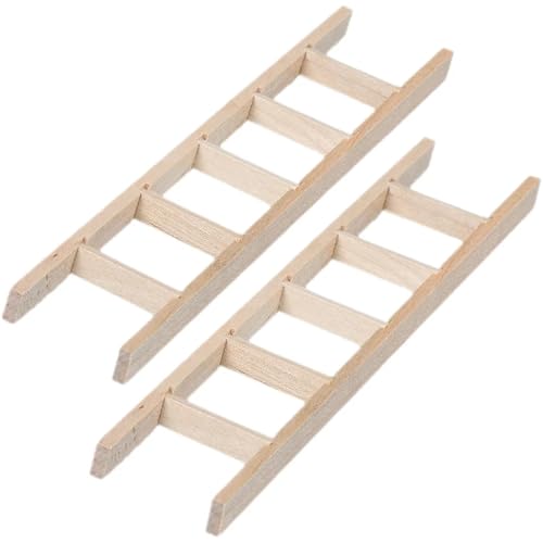Mini échelles en bois lot de 2 décoration maison jardin extérieur et paysage