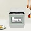 Lavastoviglie da tavolo a risparmio energetico con 4 programmi e asciugatura ad aria calda – Lavastoviglie compatta da 6 l per 1-2 persone, ideale per piccole cucine, WG e camper, risparmio energetico